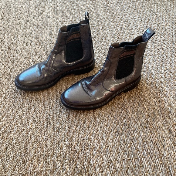Brunello Cucinelli metallic leather boots. Size 38.5 - Picture 4 of 9